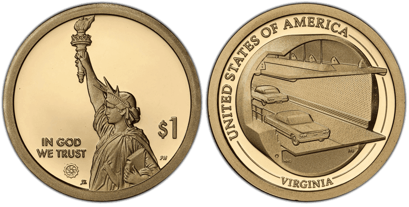 2021 (S) Proof American Innovation Dollar - Virginia
