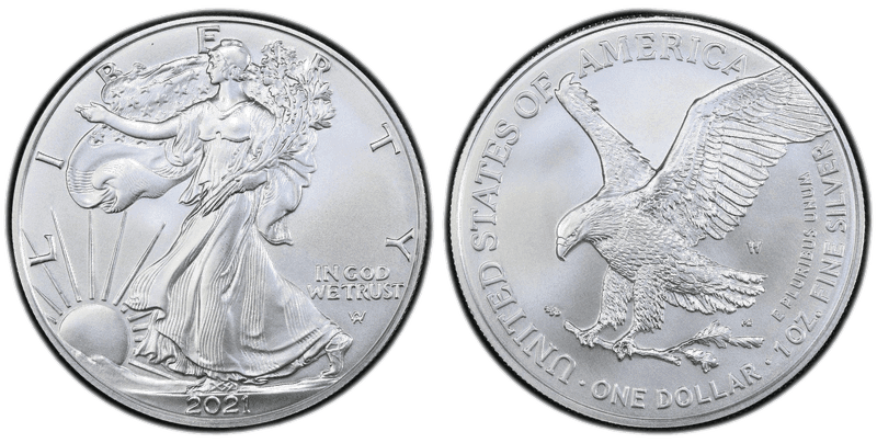 2021 (W) Burnished Silver Eagle - Flying Eagle