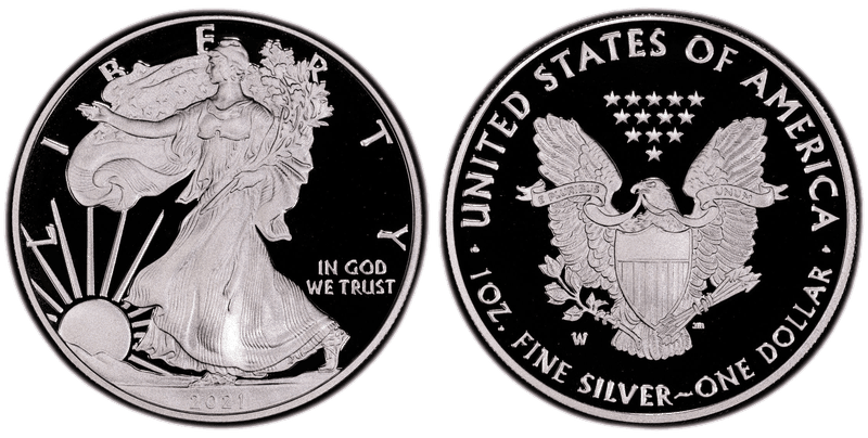 2021 (W) Proof Silver Eagle - Heraldic Eagle