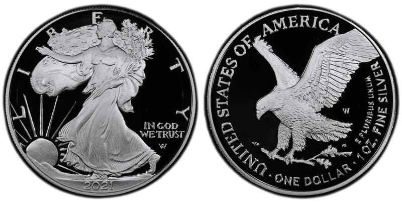 2021 (W) Proof Silver Eagle - Flying Eagle