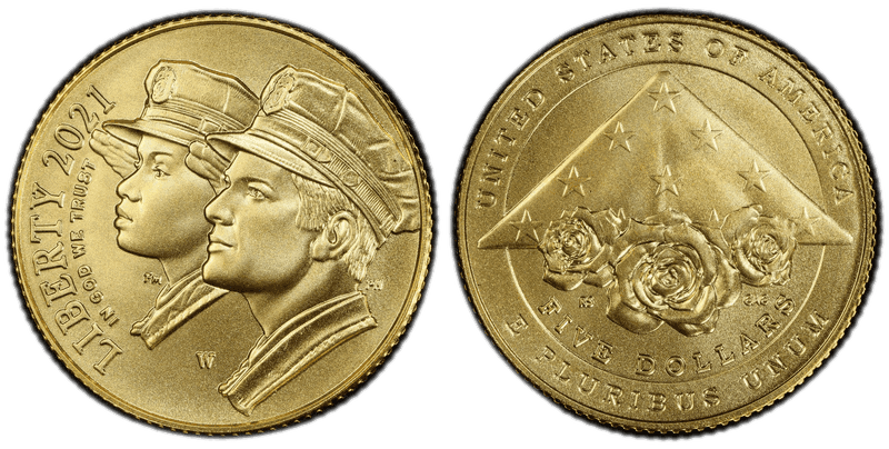 2021 National Law Enforcement Memorial and Museum Commemorative Five Dollar Gold