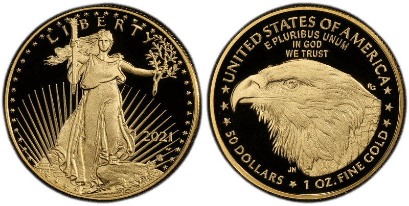 2021 (W) Proof American Eagle Fifty Dollar Gold - Type 2