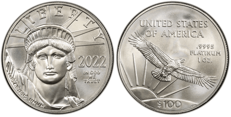 2022 American Eagle One Hundred Dollar Platinum