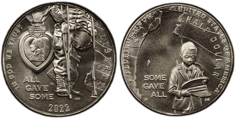 2022 National Purple Heart Hall of Honor Commemorative Half Dollar