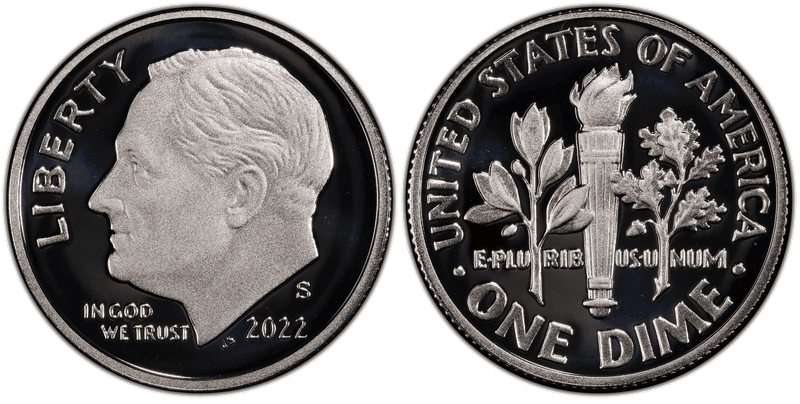 2022 (S) Proof Silver Roosevelt Dime