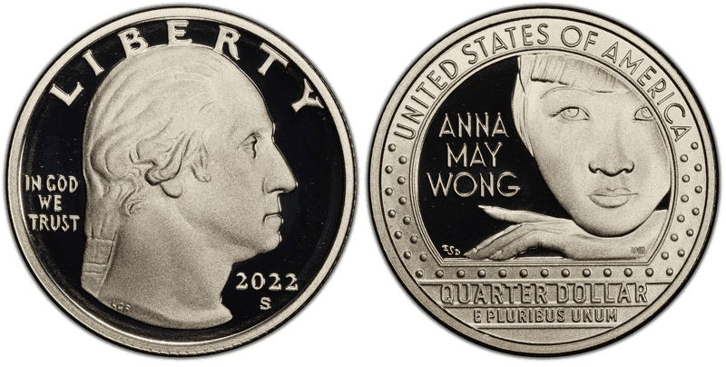 2022 (S) Proof Anna May Wong Quarter