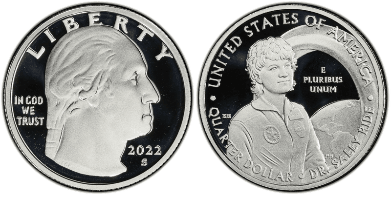 2022 (S) Proof Dr. Sally Ride Silver Quarter