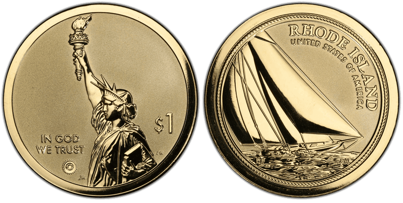 2022 (S) Reverse Proof American Innovation Dollar - Rhode Island