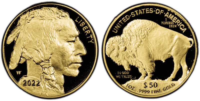 2022 (W) Proof American Buffalo .9999 Fine Gold Fifty Dollar