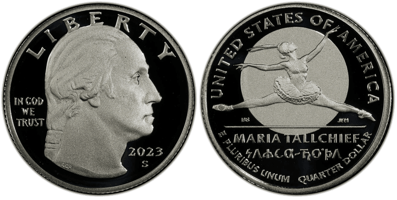 2023 (S) Proof Maria Tallchief Silver Quarter