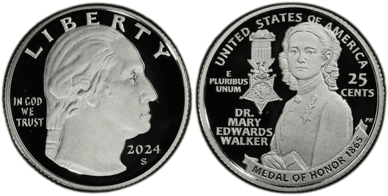 2024 (S) Proof Dr. Mary Edwards Walker Silver Quarter
