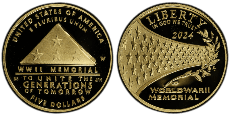 2024 (W) Proof Greatest Generation Commemorative Five Dollar Gold
