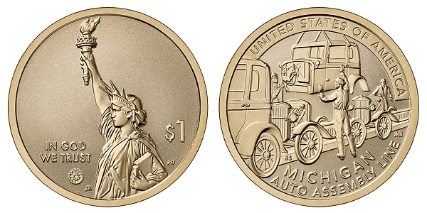 2025 (S) Reverse Proof American Innovation Dollar - Michigan