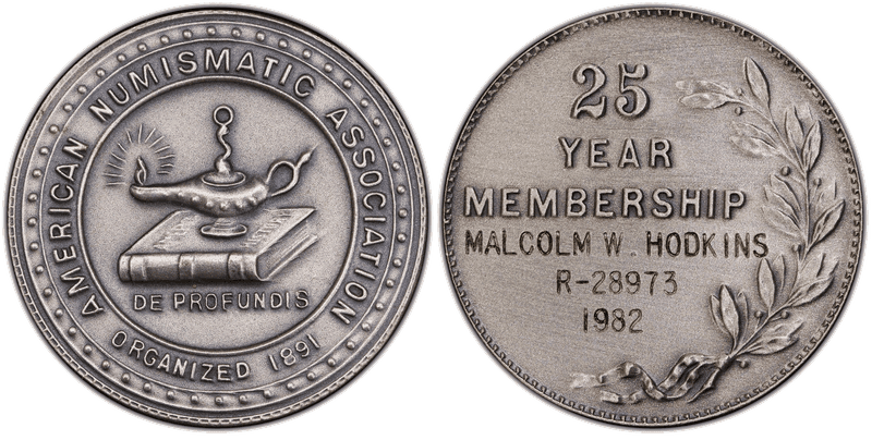 No Date Silver Medal A.N.A. 25 Year MembershipMedallic Art Co.