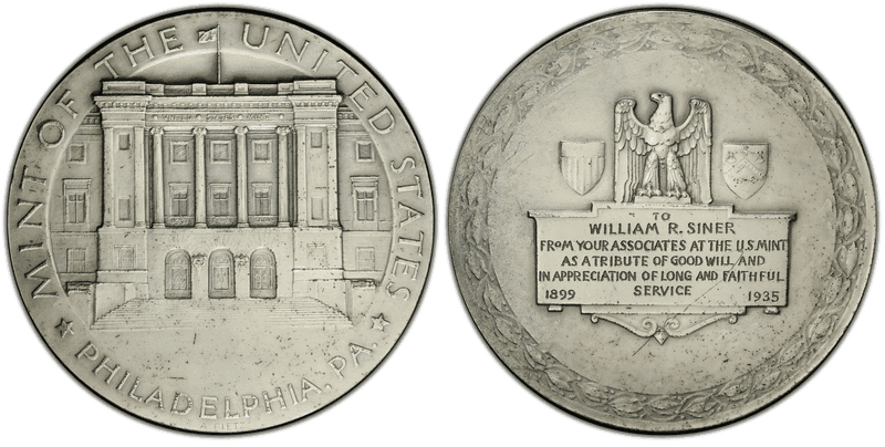 No Date Silver Medal U.S. Mint Retirement