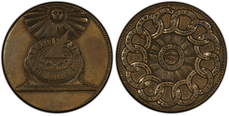 No Date Fugio Cent - American Congress, Brass New Haven Restrike