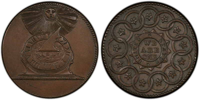 No Date Fugio Cent - Stars in Rings, Copper New Haven Restrike