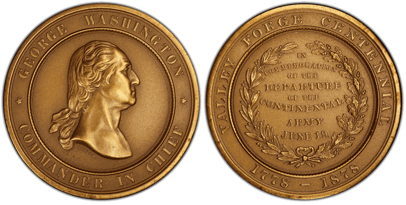 No Date Medal 20th Cent. Restrike Yellow Bronze Valley Forge Centennial(Special Strike)