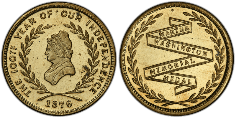 No Date Medal GW-Unlisted Brass 28mm Martha Washhington Memorial