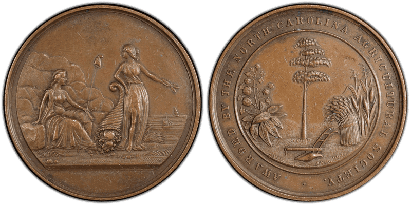 No Date Medal Harkness NC-40 Bronze 53mm NC Agricultural Society