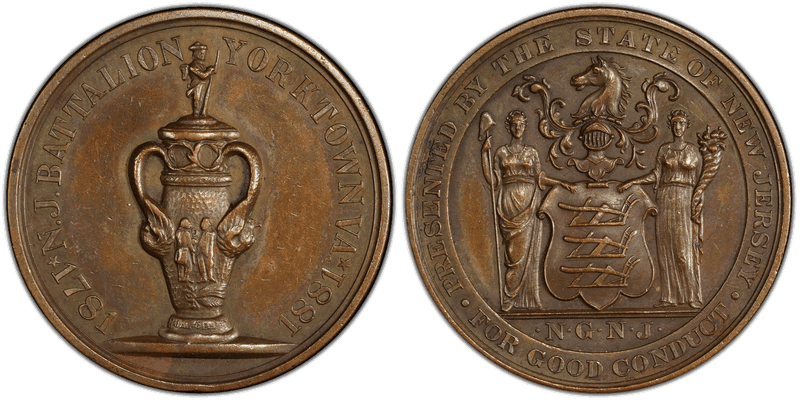 (1881) Medal N.J. Battalion Yorktown Centennial