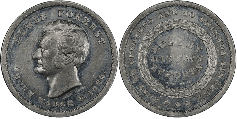 (c.1863) Medal SCH-C10 White Metal, Merriam Edwin Forrest