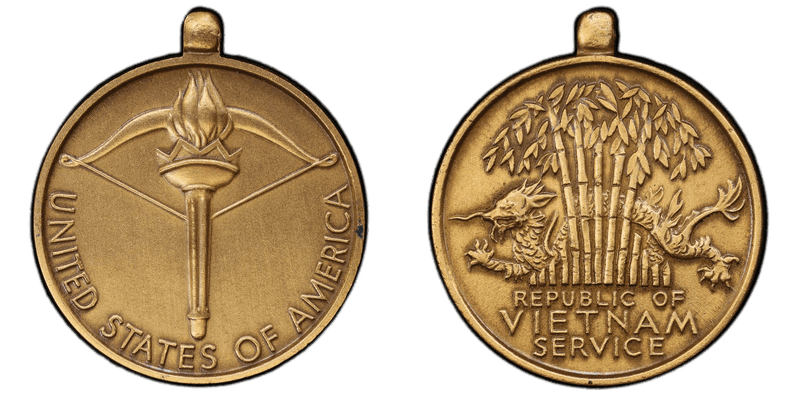 No Date Medal Vietnam Service 32mm Brass