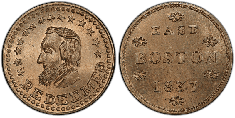 (No Date) Copper-Nickel Civil War Patriotic Token F-134/472d, Redeemed