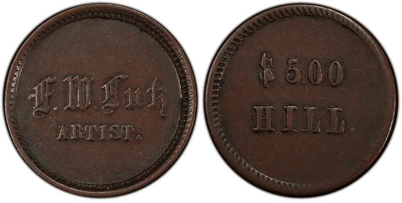 No Date Token F-165BWa-4a Copper PE F.W. Lutz OH