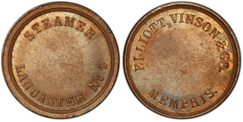 No Date Token F-165FXa-14a Copper PE Elliot, Vinson & Co. OH
