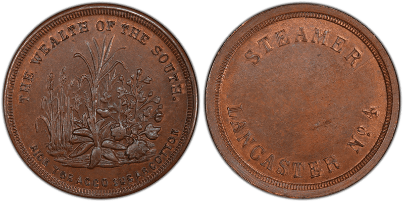 No Date Token F-165FXa-6a Copper PE Steamer Lancaster OH