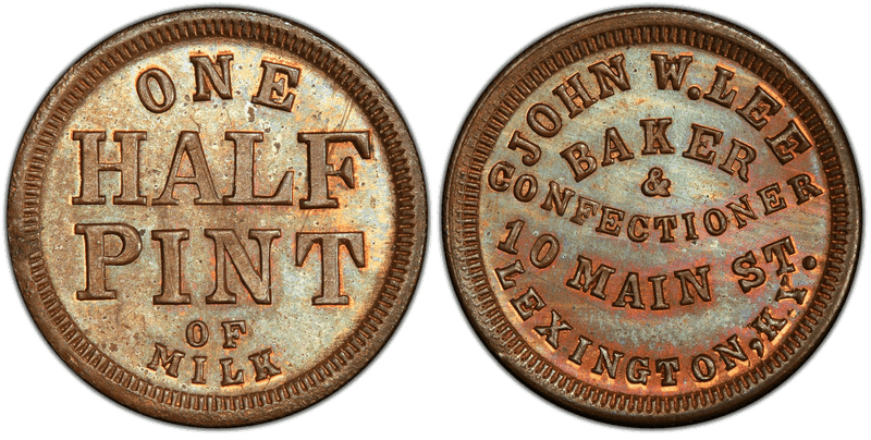 (No Date) Copper Civil War Store Card F-480B-3a, John W. Lee KY