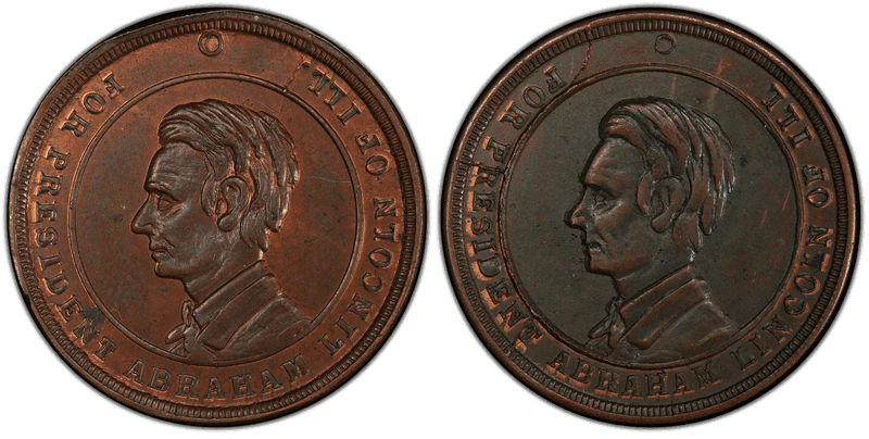 (No Date) Copper Civil War Patriotic Token F-506/507a, Lincoln-Lincoln