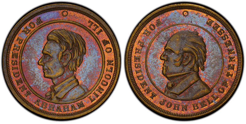 (No Date) Brass Civil War Patriotic Token F-506/509b, Lincoln-Bell