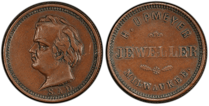 No Date Token F-510Ap-6a1 Copper PE H. Upmeyer WI