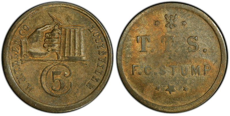 No Date Token F-510M-1b Brass PE F.C. Stump KY