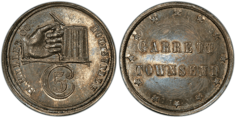 (No Date) Silver Civil War Store Card F-510N-1fo, Townsend KY