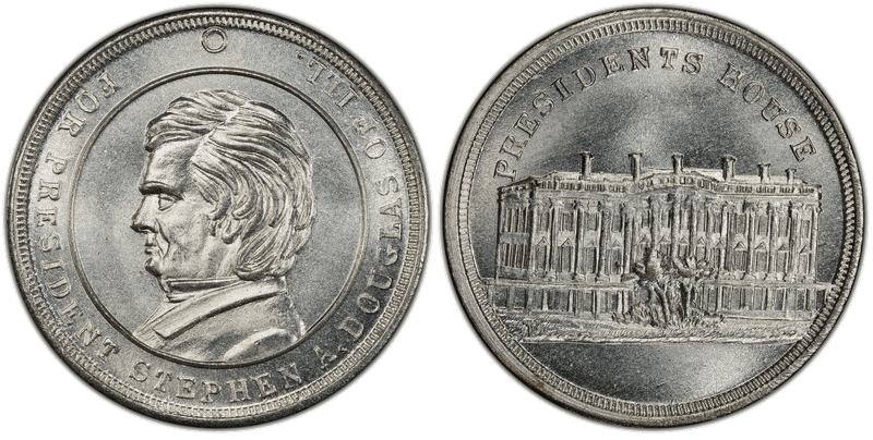 (No Date) Zinc Civil War Patriotic Token F-510/510Ai, Stephen A. Douglas