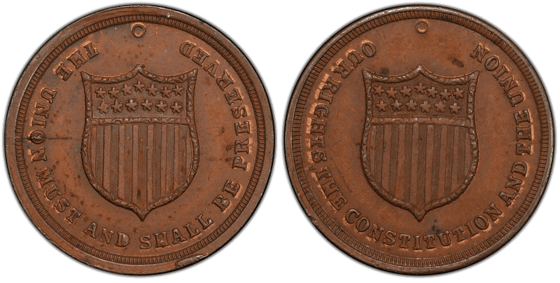 (No Date) Copper Civil War Patriotic Token F-512/513a, The Union Must