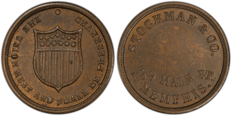 No Date Token F-600F-7b Brass PE Stockman & Co. TN