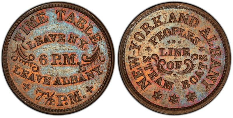 (No Date) Copper Civil War Store Card F-630BD-1a, New-York and Albany NY