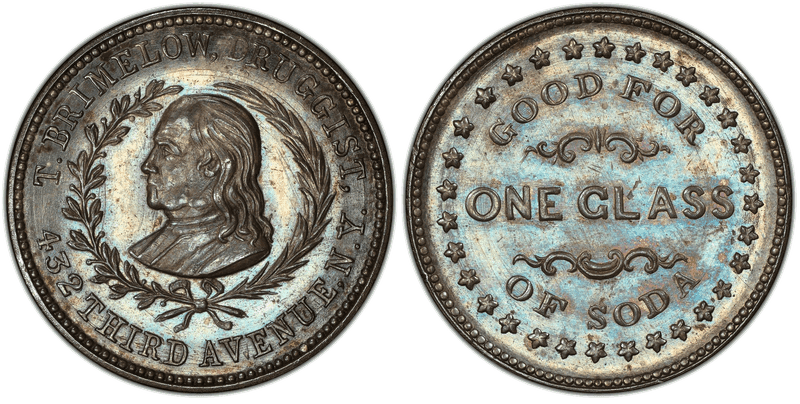 (No Date) Silver Civil War Store Card F-630K-7f, T. Brimelow NY
