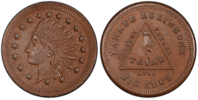 No Date Token F-692A-11a Copper PE Yankee Robinson IL