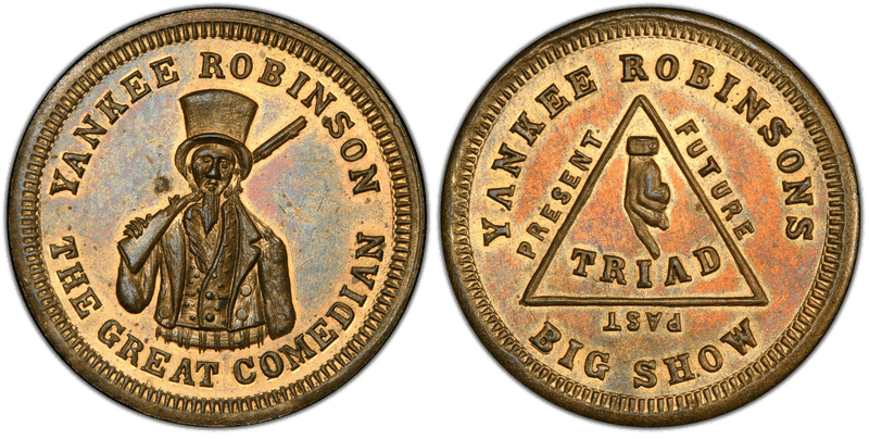 No Date Token F-692A-1b Brass PE Yankee Robinson IL