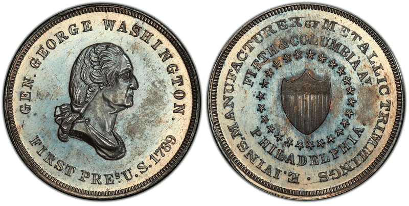 No Date Token F-750Lc-1f Silver PE E. Ivins PA