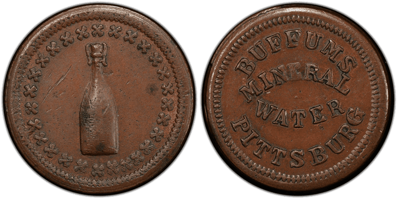(No Date) Copper Civil War Store Card F-765C-1a, Buffums PA