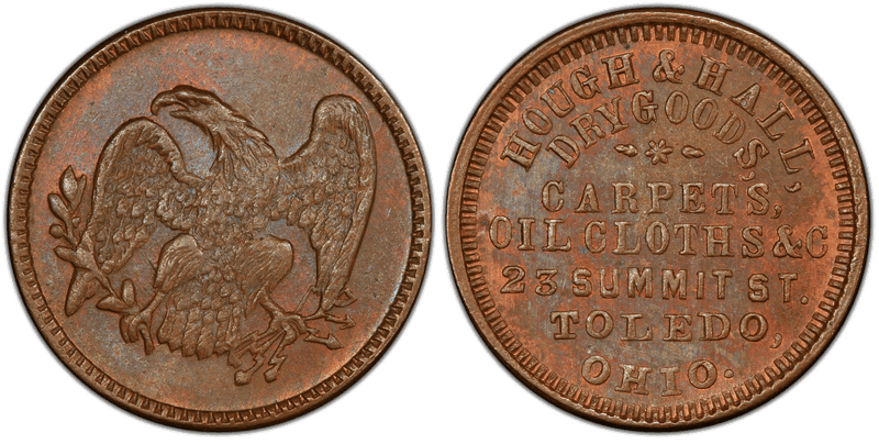 No Date Token F-860B-2a Copper PE Hough & Hall OH