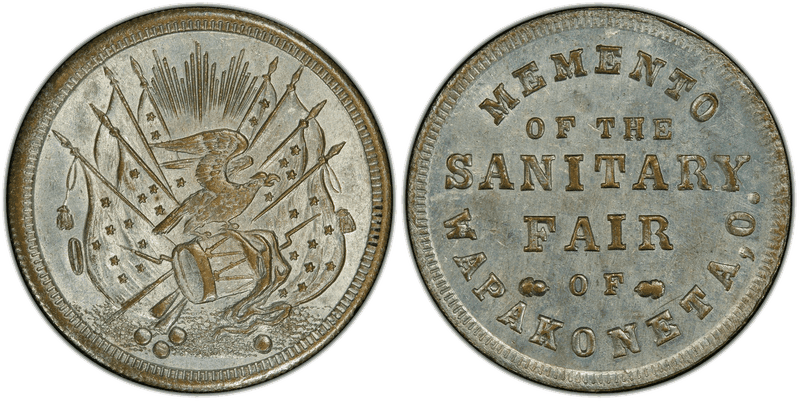 No Date Token F-905C-1i Zinc RE Sanitary Fair OH