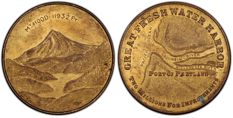 No Date Token TC-162802 Gilt Copper Mount Hood
