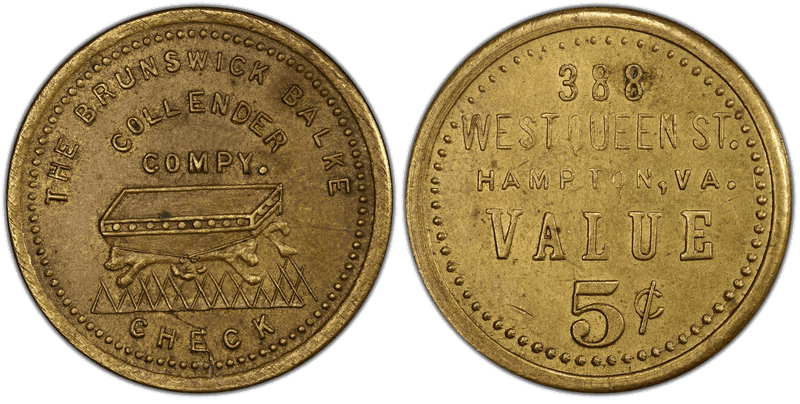 No Date Token TC-364014 Brass The Brunswick Balke Collender Company NY